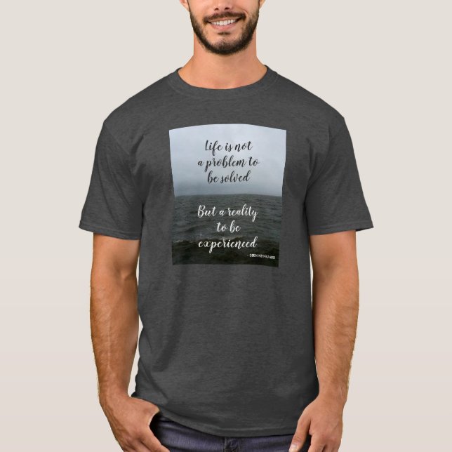 Kierkegaard Philosophy Life Citote T Shirt (Framsida)