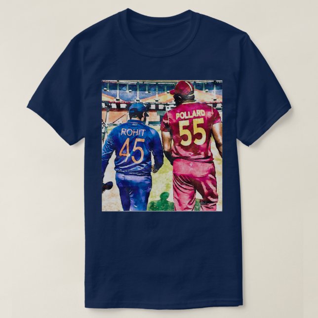 Kieron Pollard Rohit Sharma cricketer T Shirt (Design framsida)