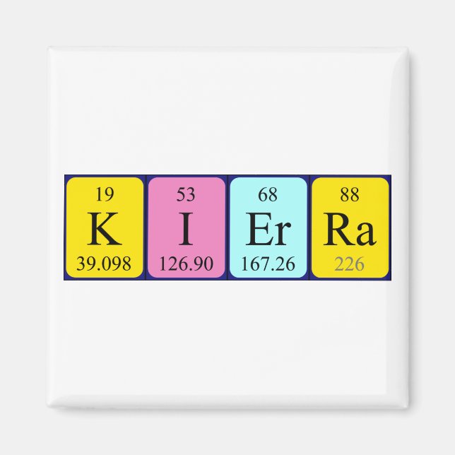 Kierra periodiskt återkommande bord namn magnet (Framsidan)