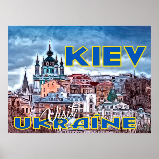 Kiev, besök Ukraina Poster (Framsidan)