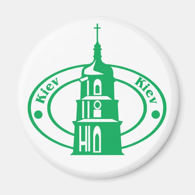 Kiev Frimärke Magnet (Framsidan)