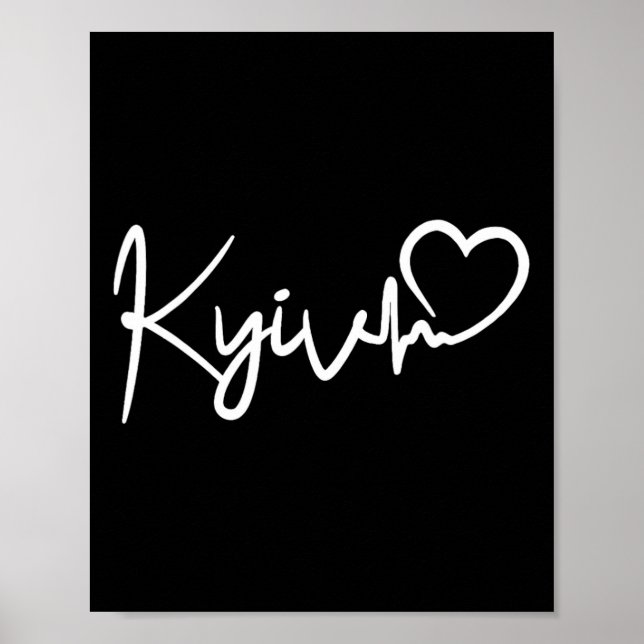 Kiev Hjärtstaden Kiev Ukraina  Poster (Framsidan)
