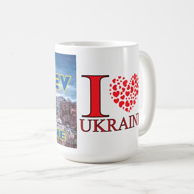 Kiev, Kärlek Ukraina Kaffemugg (Framsida höger)