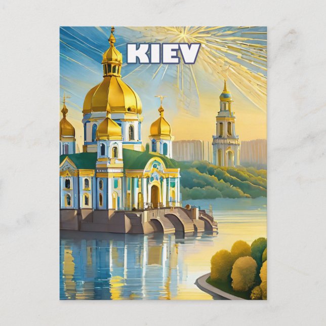 Kiev, Les collines verdoyantes Vykort (Framsida)