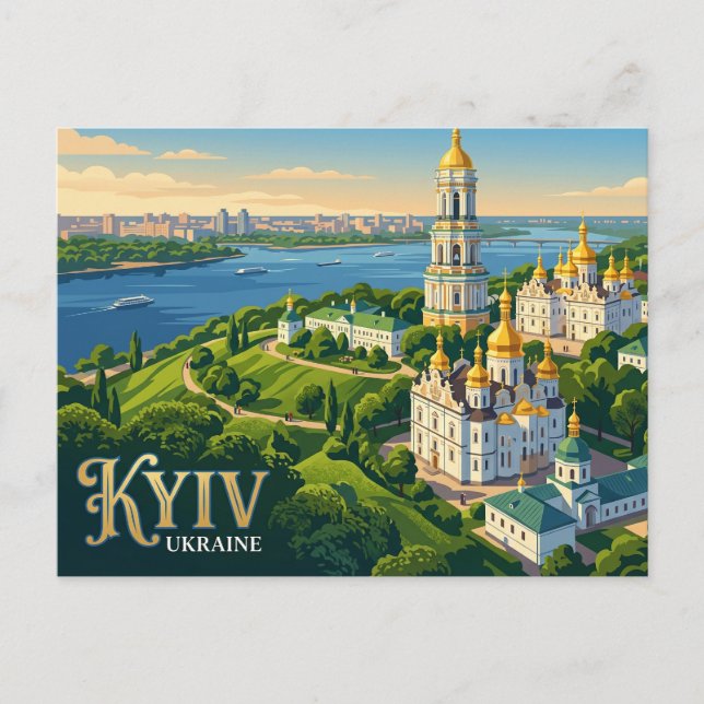 Kiev Pechersk Lavra Ukraina Vykort (Framsida)