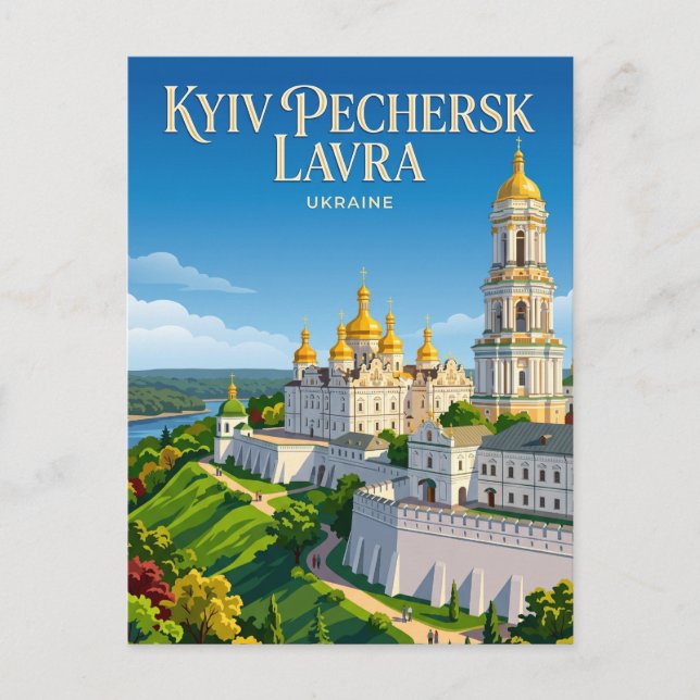 Kiev-Pechersk Lavra Ukraina Vykort (Framsida)