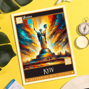 Kiev, Ukraina   Måla Vintage Vykort