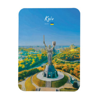 Kiev, Ukraina - Monumentet Moder Ukraina rundforma Magnet