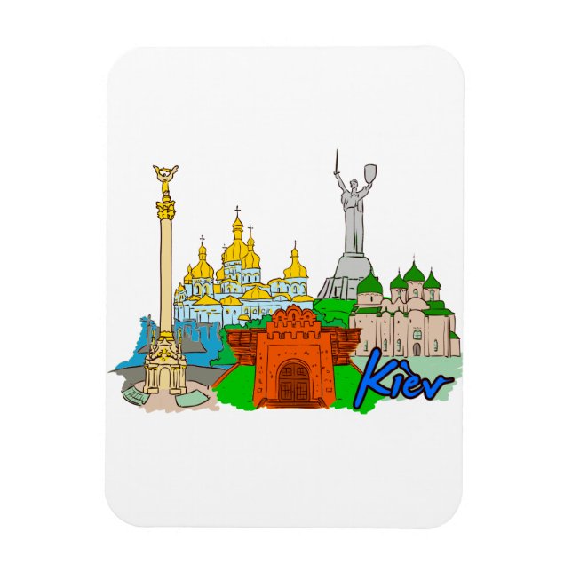Kiev - Ukraina.png Magnet (Vertikal)