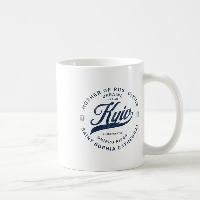 Kiev Ukraina Retro  Kaffemugg (Höger)