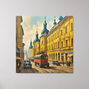 Kiev Ukraina, vattenfärg Canvastryck