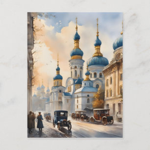 Kiev Ukraina, vattenfärg Vykort