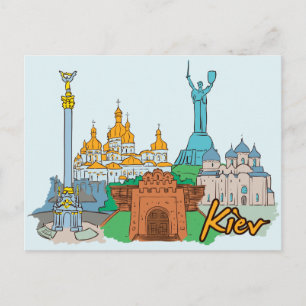 Kiev, Ukrainas Berömd City Vykort