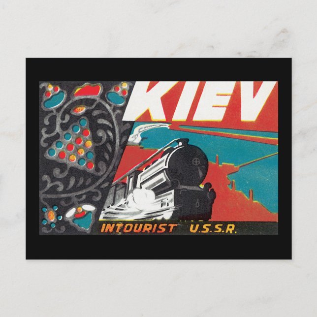 Kiev_Vintage resor Poster teckning Vykort (Framsida)
