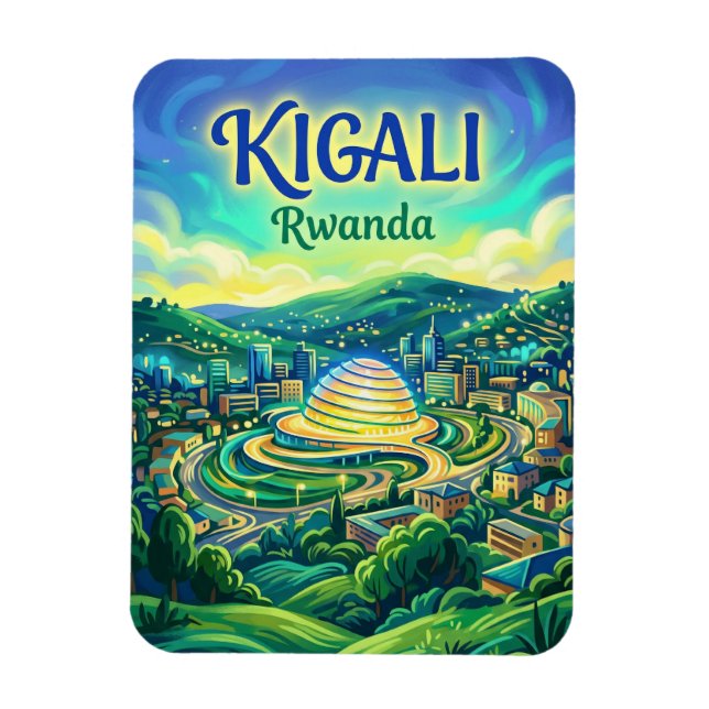 Kigali Convention Centre Rwanda Magnet (Vertikal)