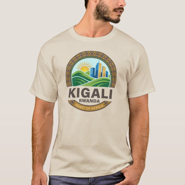 Kigali Rwanda Africa T Shirt (Framsida)
