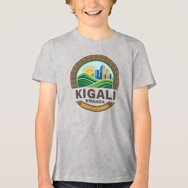 Kigali Rwanda Afrika T Shirt (Framsida)