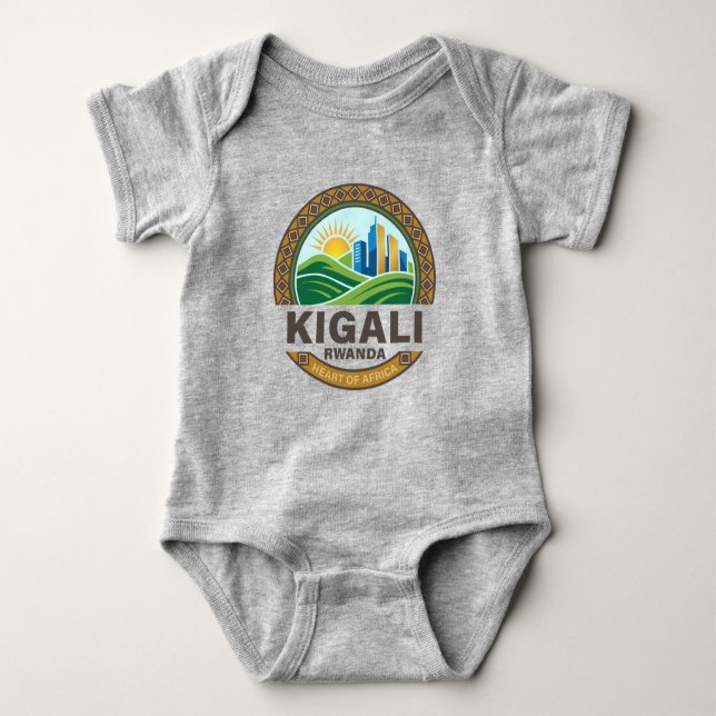 Kigali Rwanda Afrika T Shirt (Framsida)