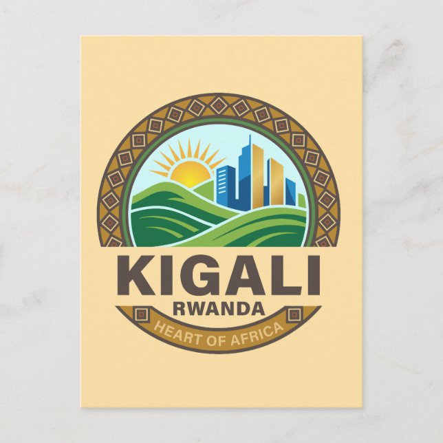 Kigali Rwanda Afrika Vykort (Framsida)