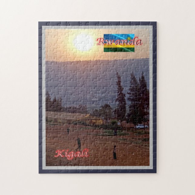 Kigali - Rwanda - Panorama - Pussel (Vertikal)