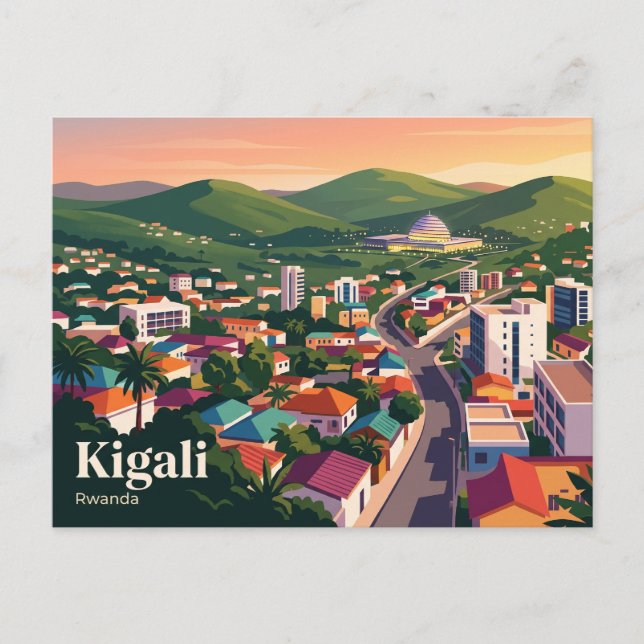 Kigali, Rwanda Vykort (Framsida)