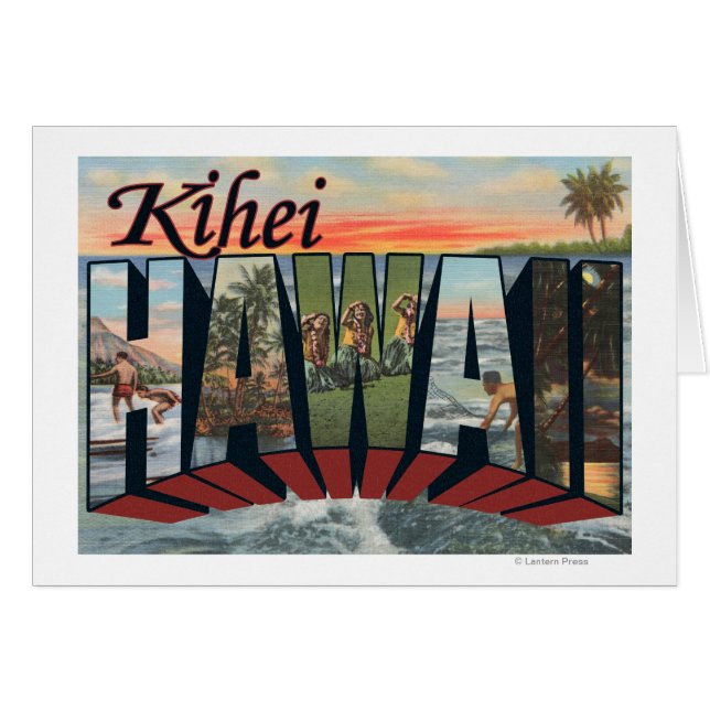 Kihei, HawaiiLarge Brev ScenesKihei, HI Hälsningskort (Framsidan Horizontal)