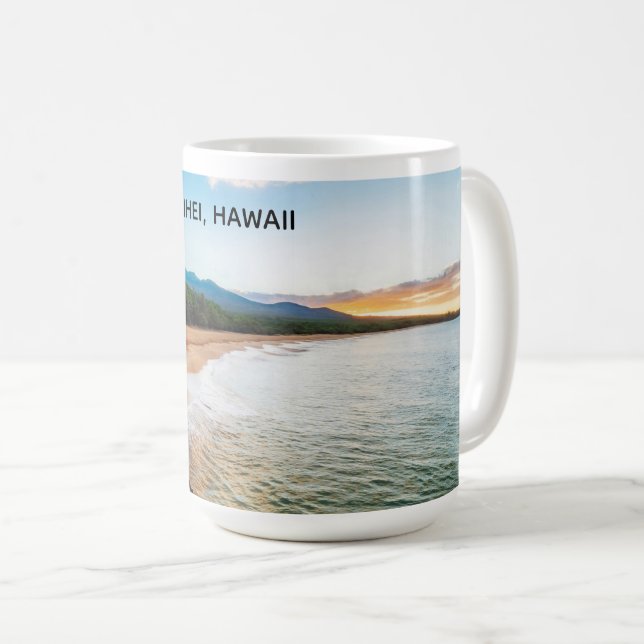 Kihei Maui Hawaii Makena Beach Panorama Foto Kaffemugg (Framsida höger)