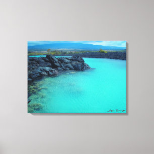 Kiholo Bay, stort kanvastryck på Hawaii-scenen