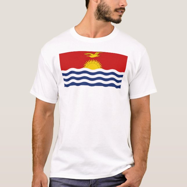 Kiibati Flagga T Shirt (Framsida)