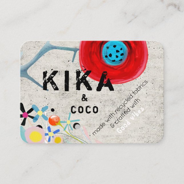 Kika och Coco bra vibbar Visitkort (Framsida)