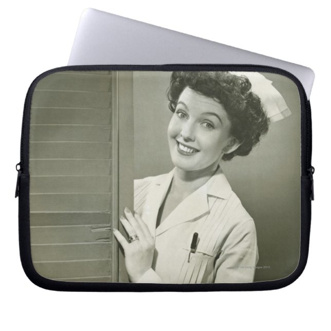 Kika sjuksköterskan laptop sleeve (Framsidan)