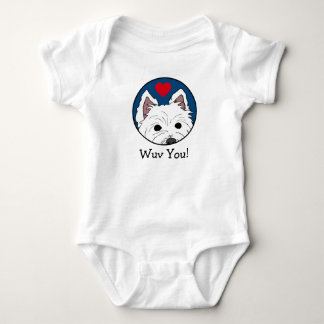 Kika Westie Wuv dig! Begynna Bodysuit Tee Shirt