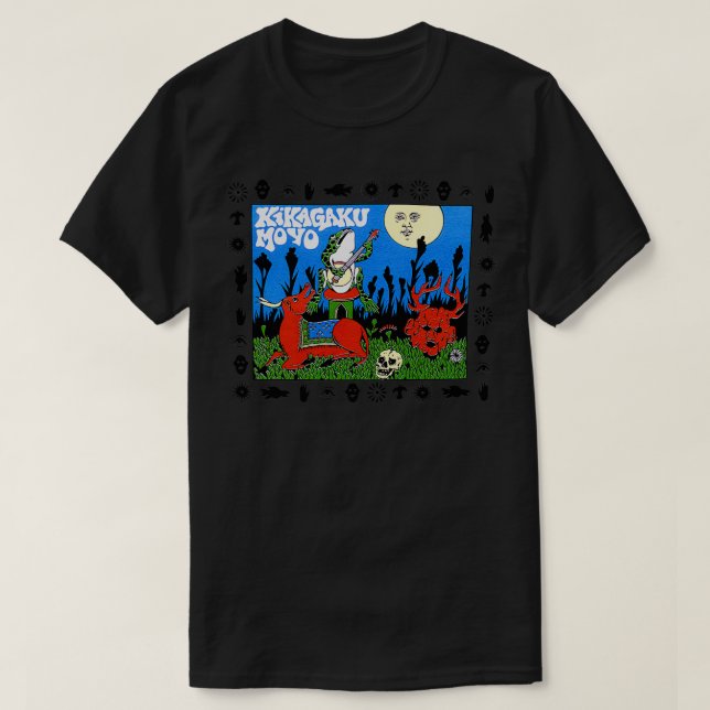 Kikagaku Moyo Merch Frog amp Måne Shirt T (Design framsida)