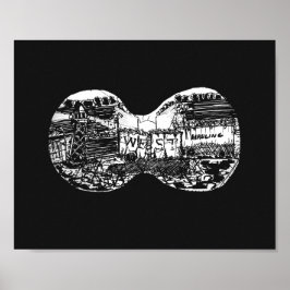 Kikare utsikt västerut poster