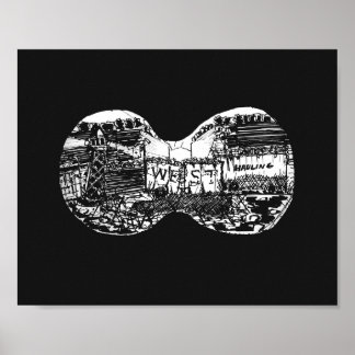 Kikare utsikt västerut poster