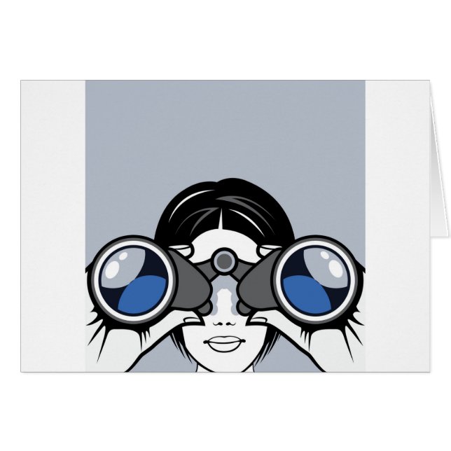 Kikarevektor Hälsningskort (Framsidan Horizontal)