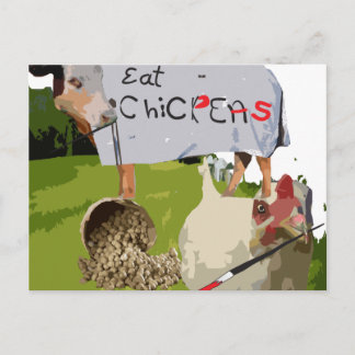 Kikärter. Det är vad vi äter till middag. Vykort