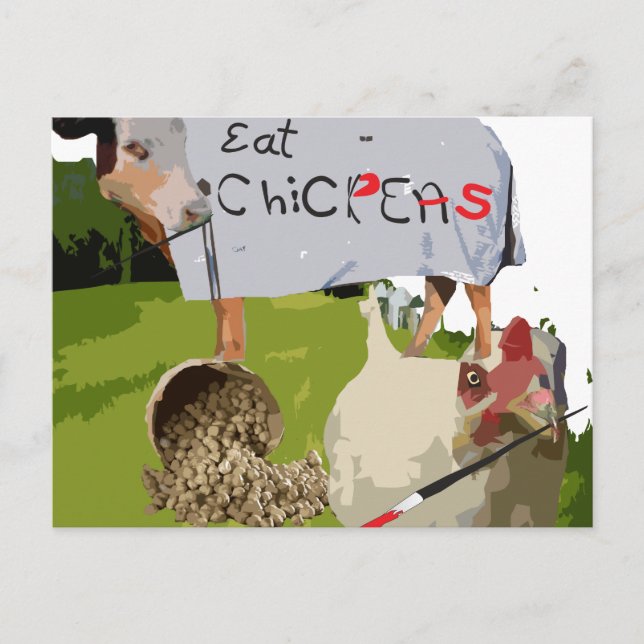 Kikärter. Det är vad vi äter till middag. Vykort (Framsida)