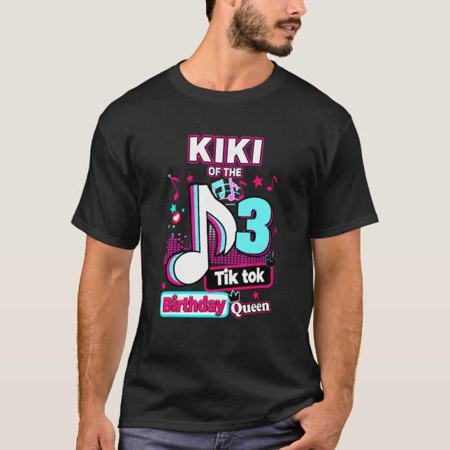 Kiki drottnings tredje musikaliska födelsedag t shirt (Framsida)
