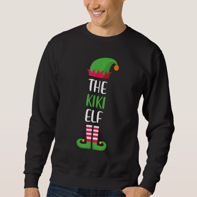Kiki Elf-gruppen för matchning av julfamiljen Lång Ärmad Tröja (Framsida)