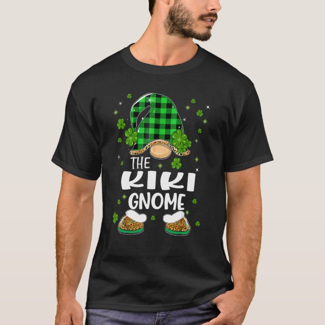 Kiki Gnome Shamrock St patricks day T Shirt (Framsida)