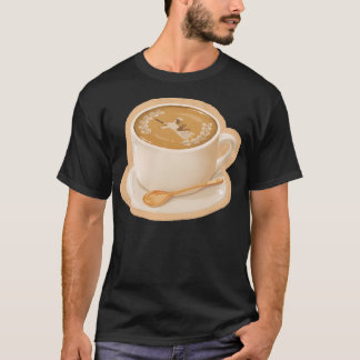 Kiki S Delivery Service Latte Cafe Art T Shirt