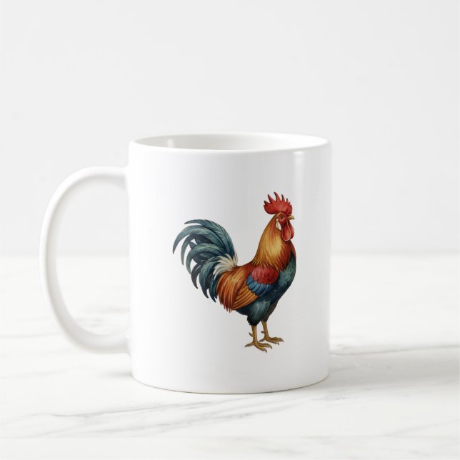 Kikiriki Rooster coffee mug Kaffemugg (Vänster)