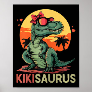 Kikisaurus Dino Dinosaur Kiki-saurus T-rex Mor' Poster
