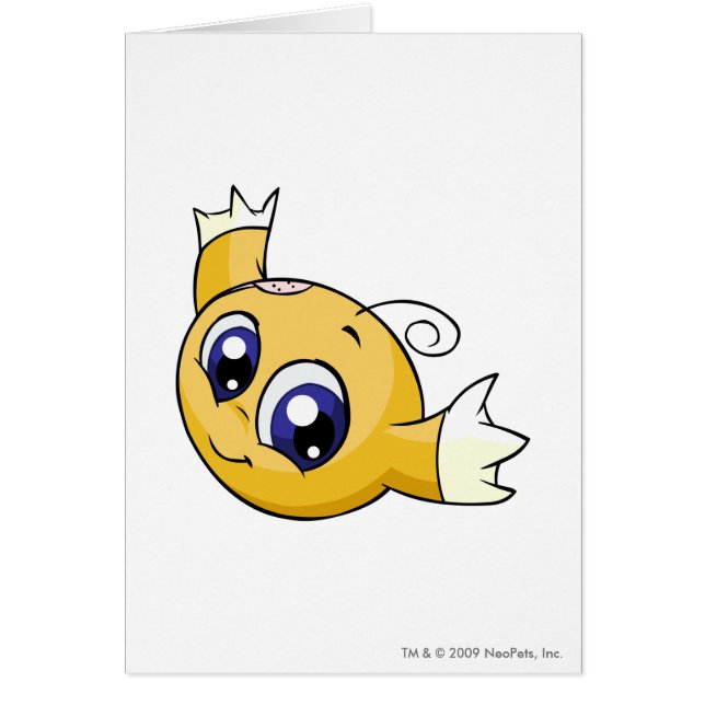 Kiko gult hälsningskort (Framsidan)