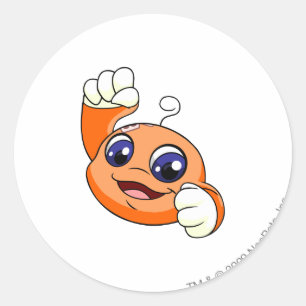 Kiko orange runt klistermärke