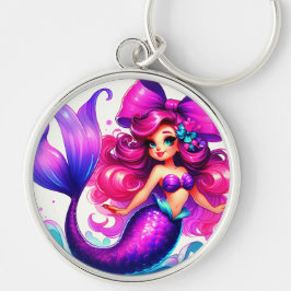 Kiko Rund Silverfärgad Nyckelring