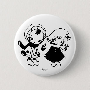 Kikuo Music Radio / Hoshi-kun Tsuki-chan badge Knapp