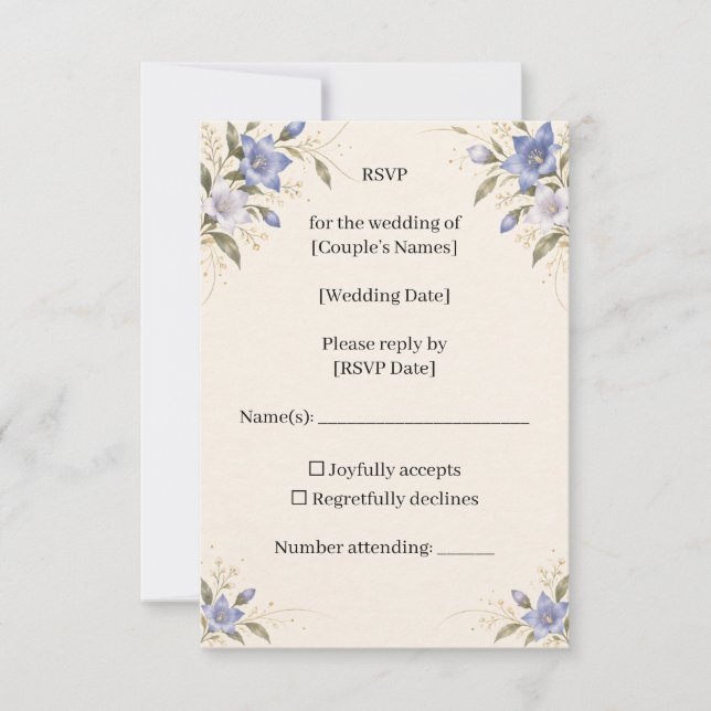 Kikyo Wedding RSVP Card (Framsida)