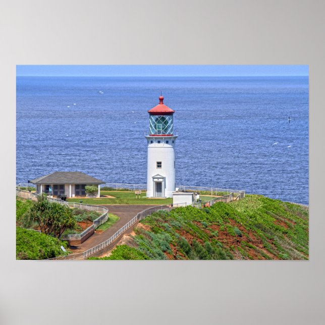 Kilauea fyr på Kauai, Hawaii Poster (Framsidan)